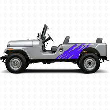 Modderspatten Grafische Zijkant Vinyl Sticker voor Jeep CJ-6 1955-1975_2