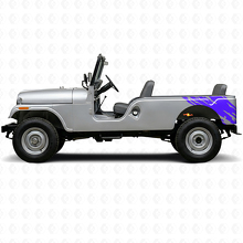 Modderspatgrafiek Achterzij Vinyl Sticker voor Jeep CJ-6 1955-1975_2