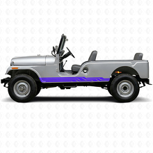 Doorlopende Strepen Zij Vinyl Decal voor Jeep CJ-6 1955-1975_2