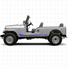 Honeycomb Strepen Zij Vinyl Sticker voor Jeep CJ-6 1955-1975_2