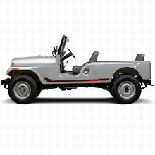 Racingstijl Zijstrepen Vinyl Decal voor Jeep CJ-6 1955-1975_3