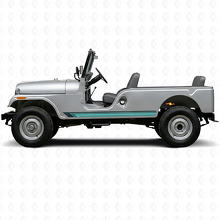 Vintage rechte strepen zijvinyl decal voor Jeep CJ-6 1955-1975_2