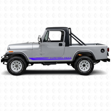 Geruite Gebogen Zijstrepen Vinyl Sticker voor Jeep CJ-8 Scrambler 1981-1986_2