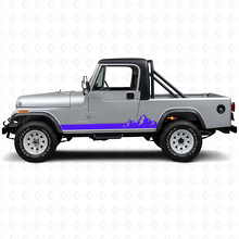 Mountains Dunne Strepen Zijdelings Vinyl Decal voor Jeep CJ-8 Scrambler 1981-1986_2