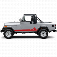 Mountains Dunne Strepen Zijdelings Vinyl Decal voor Jeep CJ-8 Scrambler 1981-1986_3