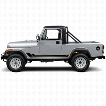 Twin Stripes Rocker Panel Vinyl Decal voor Jeep CJ-8 Scrambler 1981-1986_2