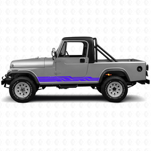 In elkaar grijpende strepen zijvinylsticker voor Jeep CJ-8 Scrambler 1981-1986_2