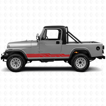 In elkaar grijpende strepen zijvinylsticker voor Jeep CJ-8 Scrambler 1981-1986_3