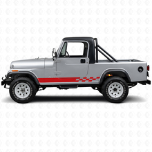 Geruite Strepen Zijvinylsticker voor Jeep CJ-8 Scrambler 1981-1986_3