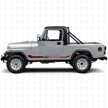 Vlaggestreepte Vinyl Zijstrepen Decal voor Jeep CJ-8 Scrambler 1981-1986_3
