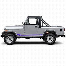 Honeycomb stripes zijkant vinyl sticker voor Jeep CJ-8 Scrambler 1981-1986_2