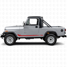 Honeycomb stripes zijkant vinyl sticker voor Jeep CJ-8 Scrambler 1981-1986_3