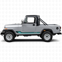 Vintage stijl zijstrepen vinylsticker voor Jeep CJ-8 Scrambler 1981-1986_2