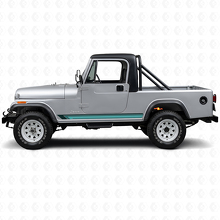 Vintage rechte strepen zijkant vinyl sticker voor Jeep CJ-8 Scrambler 1981-1986_2