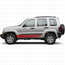 Gedecoreerde zijstrepen vinyl sticker set voor Jeep Liberty 2002-2012_3