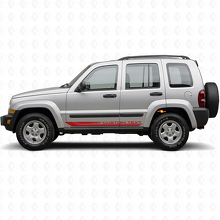 Geblokte Gebogen Zijstrepen Vinyl Sticker voor Jeep Liberty 2002-2012_3