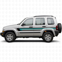 Drievoudige Strepen Deurzijde Vinyl Decal voor Jeep Liberty 2002-2012_2