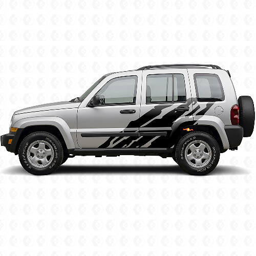 Modderspatgrafiek zijvinylsticker voor Jeep Liberty 2002-2012_1