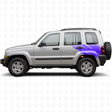 Modderspat Grafische Achterzij Vinyl Sticker voor Jeep Liberty 2002-2012_2