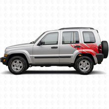 Modderspat Grafische Achterzij Vinyl Sticker voor Jeep Liberty 2002-2012_3