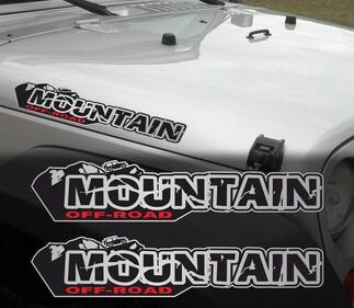 Paar Mountain off-road Wrangler-stickerset Jeep-stickers motorkap spatbord grafische TJ JK CJ YJ rubicon