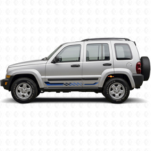 Checkered Flag zijstrepen vinylsticker voor Jeep Liberty 2002-2012_2