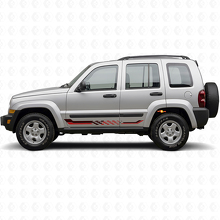 Checkered Flag zijstrepen vinylsticker voor Jeep Liberty 2002-2012_3