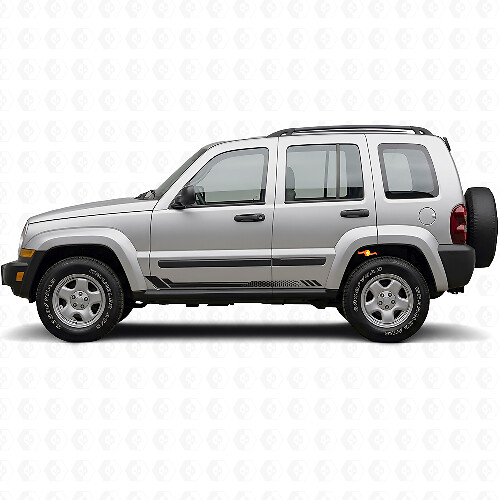 Honeycomb Strepen Zij Vinyl Sticker voor Jeep Liberty 2002-2012_1