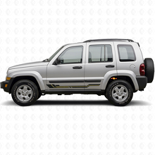 Gebogen Lijnen Rocker Panel Vinyl Sticker voor Jeep Liberty 2002-2012_2