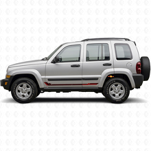 Racestijl Zijstrip Vinyl Decal voor Jeep Liberty 2002-2012_3