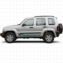 Vintage stijl zijstrepen vinyl decal voor Jeep Liberty 2002-2012_2