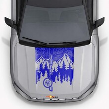 Mountains Style motorkap vinylsticker voor Jeep Compass 2026_2