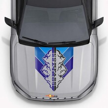 Mountains Vintage Stijl Motorkap Strepen Vinyl Decal voor Jeep Compass 2026_2