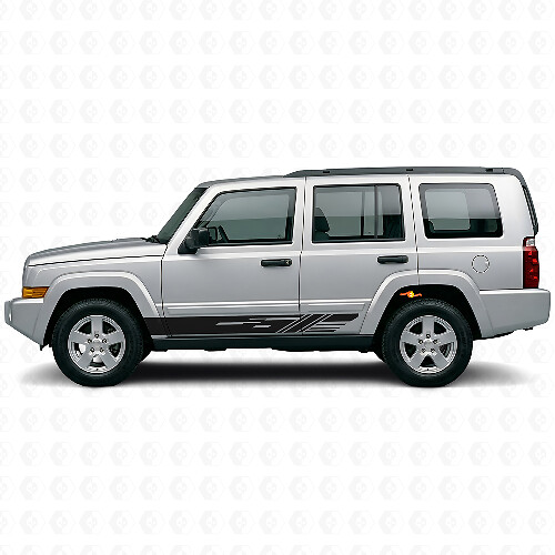 Versierde zijstrepen vinyl decal kit voor Jeep Commander 2006-2010_1