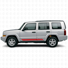 Topografische Stijl Strepen Zijvinyl Sticker voor Jeep Commander 2006-2010_3
