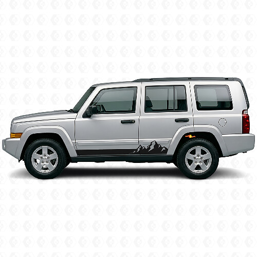 Mountains Dunne Strepen Zijvinyl Sticker voor Jeep Commander 2006-2010_1