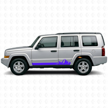 Mountains Dunne Strepen Zijvinyl Sticker voor Jeep Commander 2006-2010_2