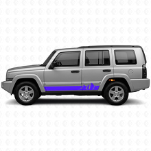 Mountains Wide Strepen Zijvinyl Decal voor Jeep Commander 2006-2010_2