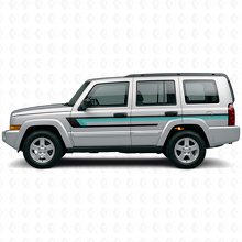 Drie Strepen Deurzijde Vinyl Decal voor Jeep Commander 2006-2010_2