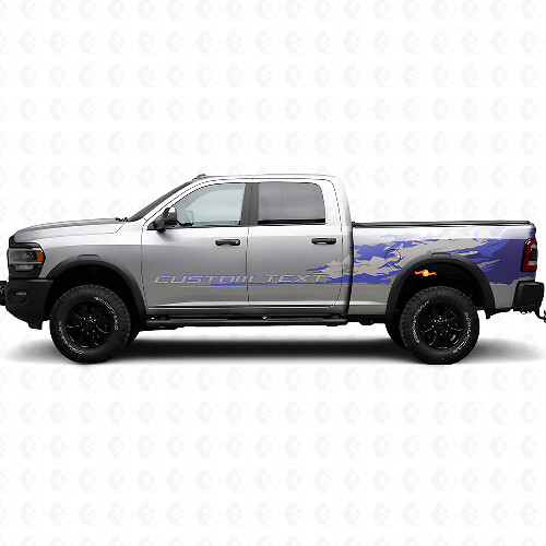 Aangepast Tekst Modderspat Zij Vinyl Decal Kit voor Dodge Ram 2013–2020