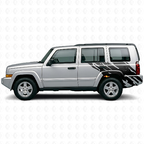 Modderspatten Grafische Achterzij Vinyl Sticker voor Jeep Commander 2006-2010