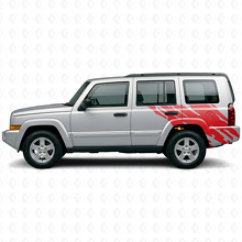 Modderspatten Grafische Achterzij Vinyl Sticker voor Jeep Commander 2006-2010_3