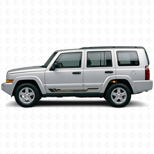 Vinylsticker met Gebogen Lijnen voor Zijschort Jeep Commander 2006-2010_2