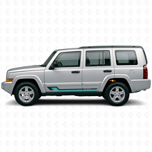Vintage stijl zijstrepen vinylsticker voor Jeep Commander 2006-2010_2
