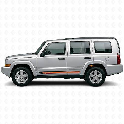Vintage rechte strepen zijkant vinyl decal voor Jeep Commander 2006-2010_1