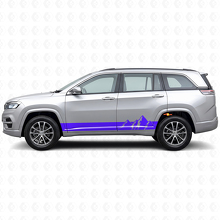 Bergen Brede Strepen Zij Vinyl Sticker voor Jeep Commander Meridian 2021+_2