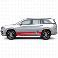 Bergen Brede Strepen Zij Vinyl Sticker voor Jeep Commander Meridian 2021+_3