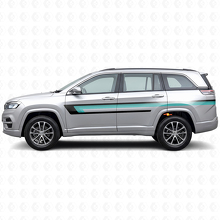 Vinylsticker met Drievoudige Strepen voor de Deurzijde van Jeep Commander Meridian 2021+_2