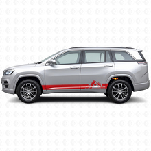 Mountains Style Strepen Zij Vinyl Sticker voor Jeep Commander Meridian 2021_3