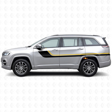 Twin Strepen Zijkant Vinyl Decal voor Jeep Commander Meridian 2021+_2